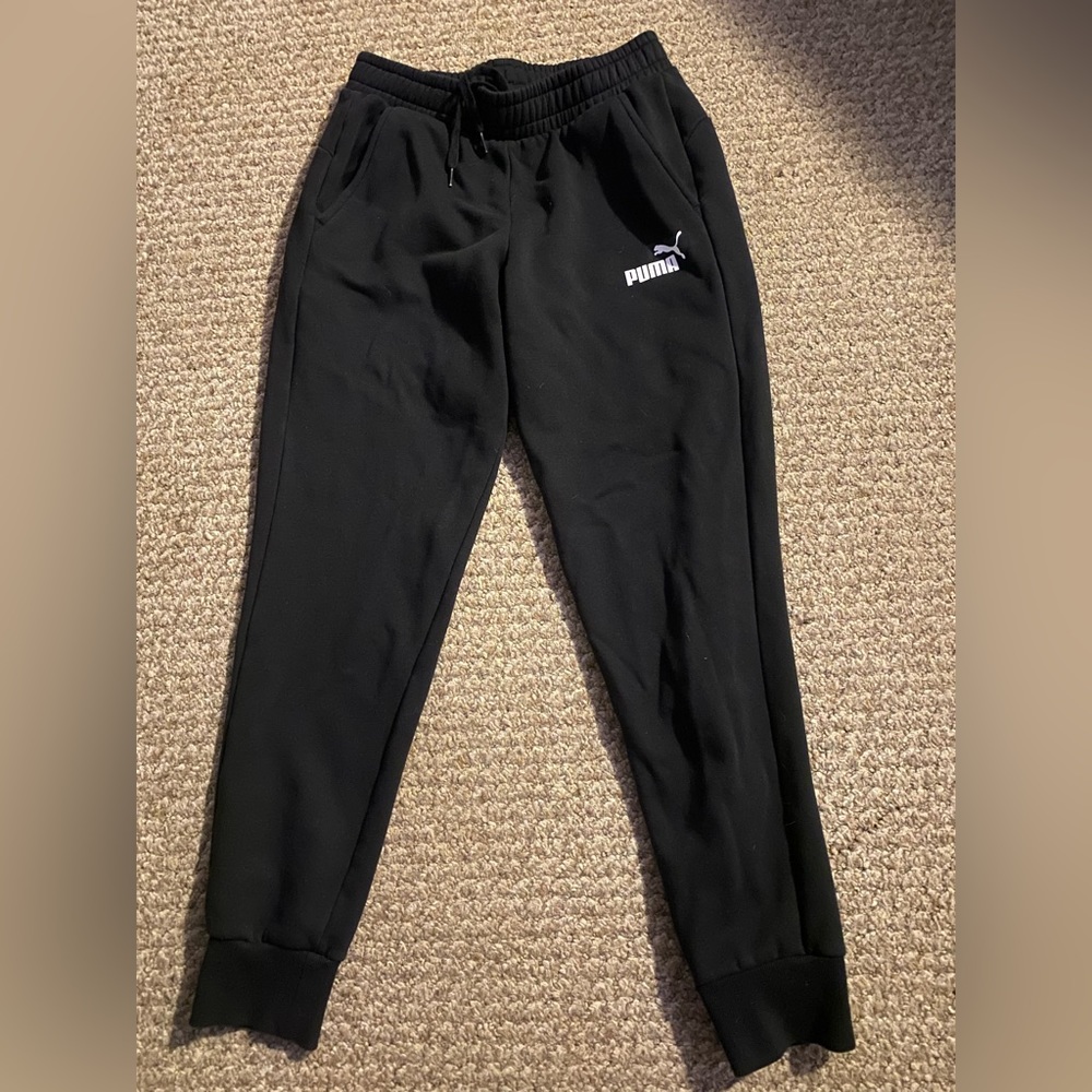 Puma Men’s Sport Sweatpants, se de-91074 Black, Pre-Owned Medium, Inseam 30”